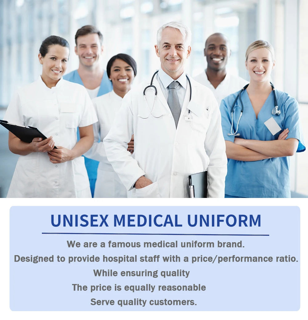 Unisex V-neck Nurse Medical Uniform