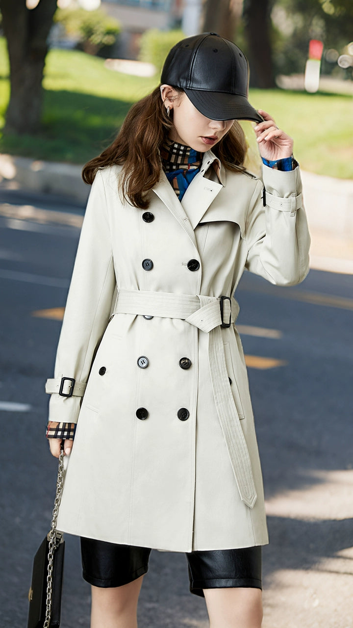 Spring and Autumn Mid Length/Long Length Trench Coat