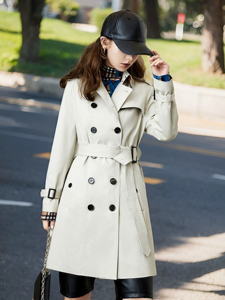 Spring and Autumn Mid Length/Long Length Trench Coat