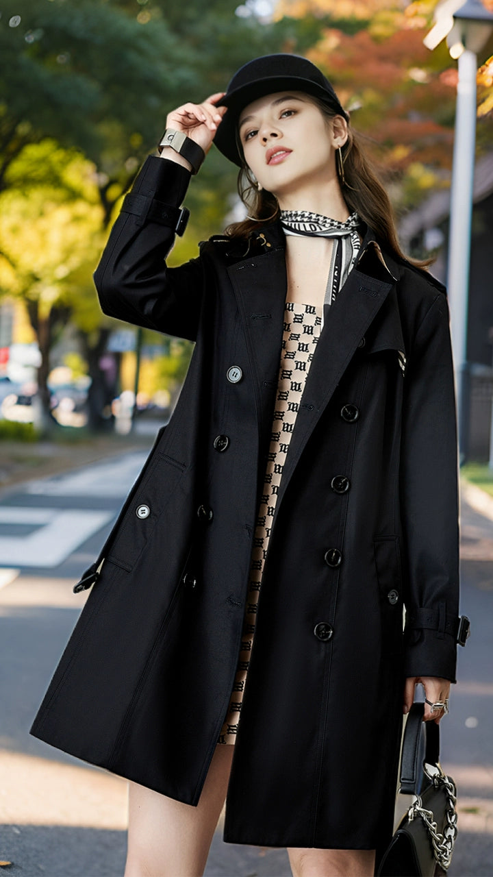 Spring and Autumn Mid Length/Long Length Trench Coat