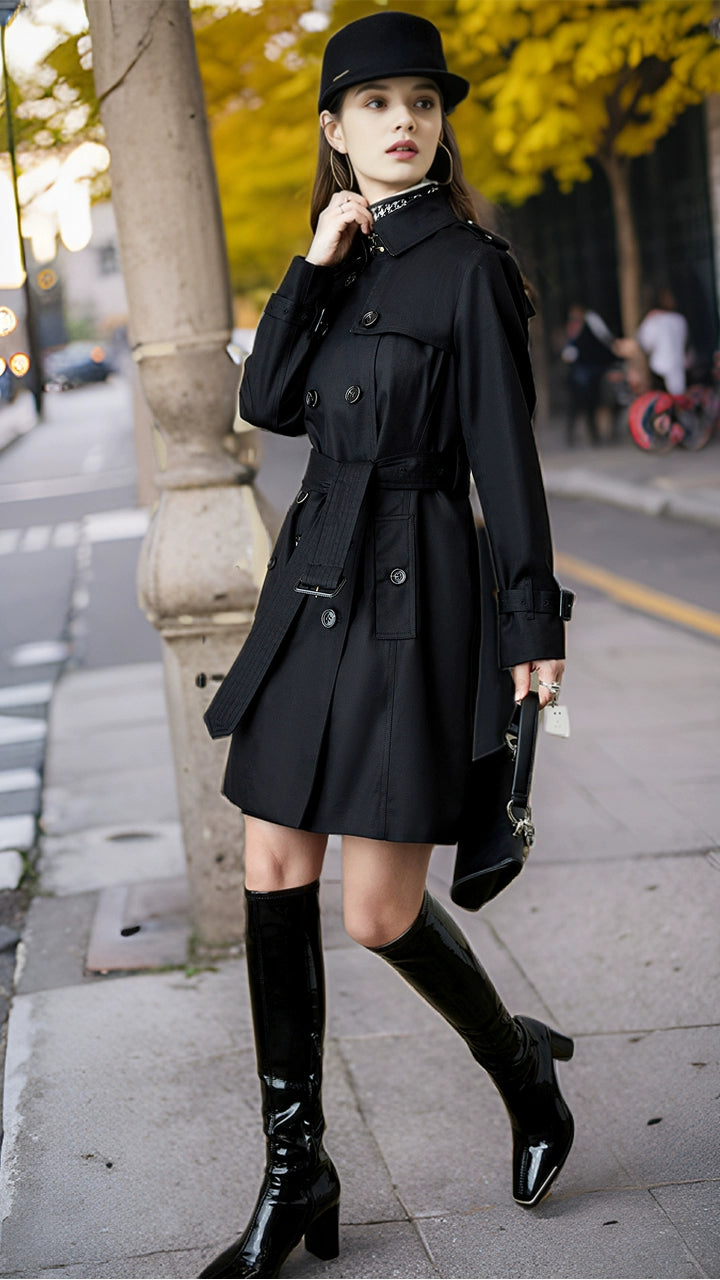 Spring and Autumn Mid Length/Long Length Trench Coat