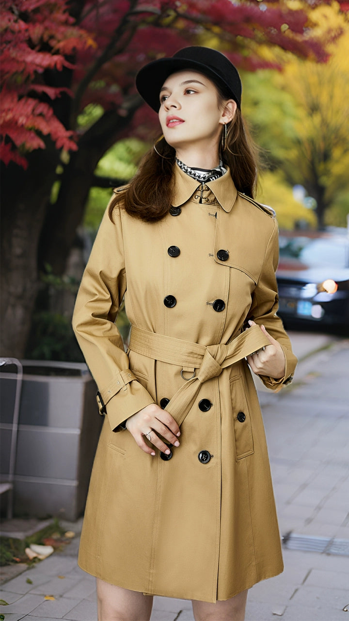 Spring and Autumn Mid Length/Long Length Trench Coat