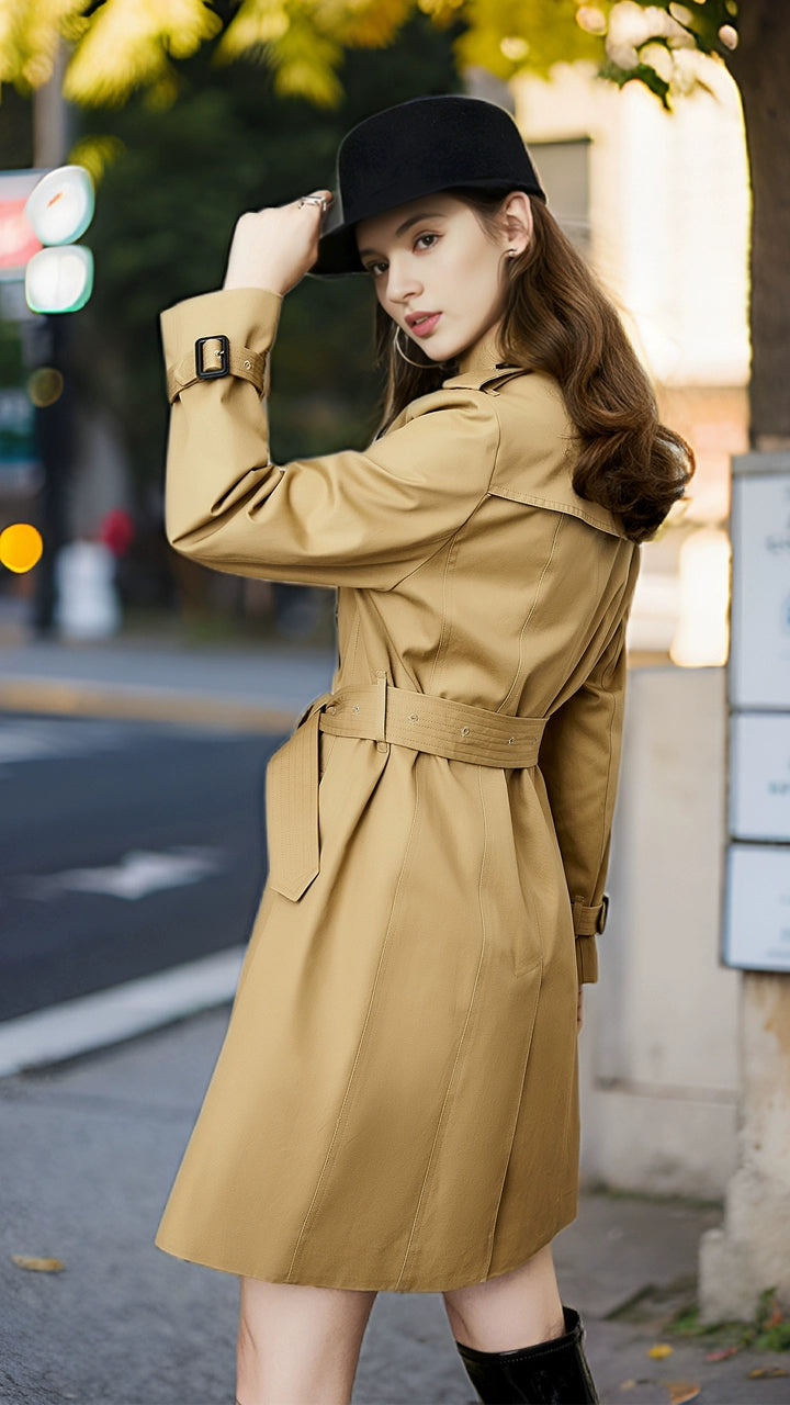 Spring and Autumn Mid Length/Long Length Trench Coat