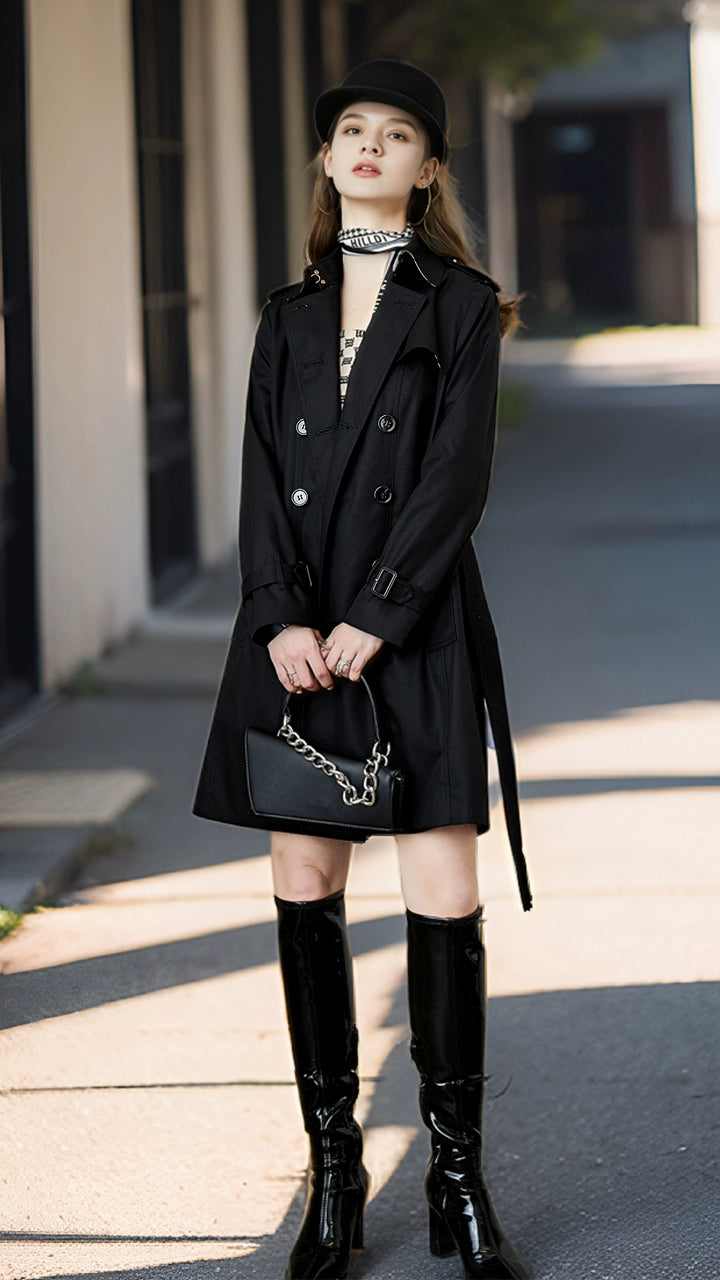 Spring and Autumn Mid Length/Long Length Trench Coat