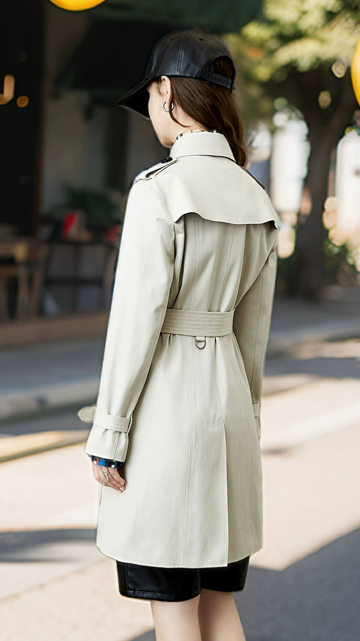 Spring and Autumn Mid Length/Long Length Trench Coat