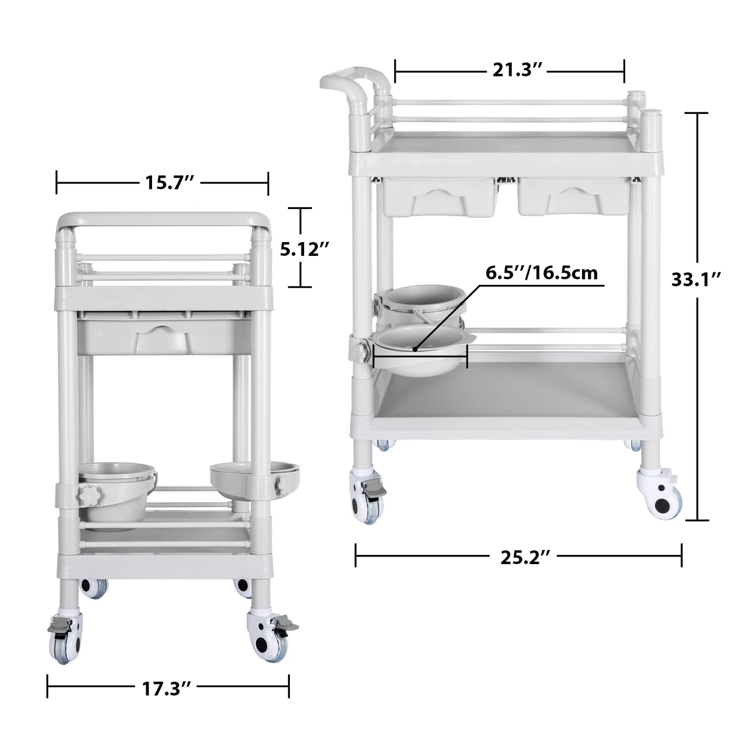 Beauty Salon/Medical Special Pedestal Rack Trolley  4 Silent Wheels