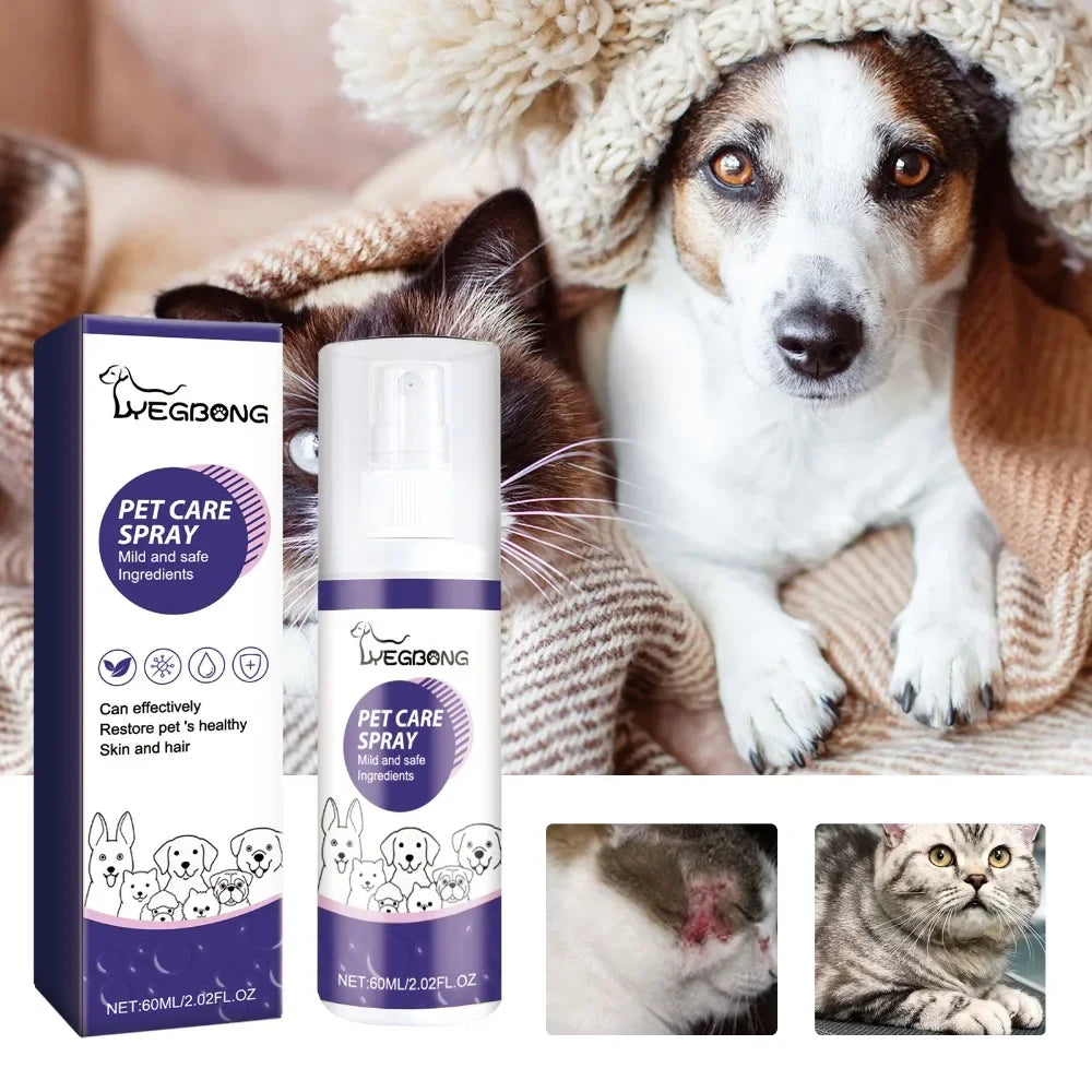 Antibacterial Spray Pet cat and dog Skin Wound  Itchy Repair spray