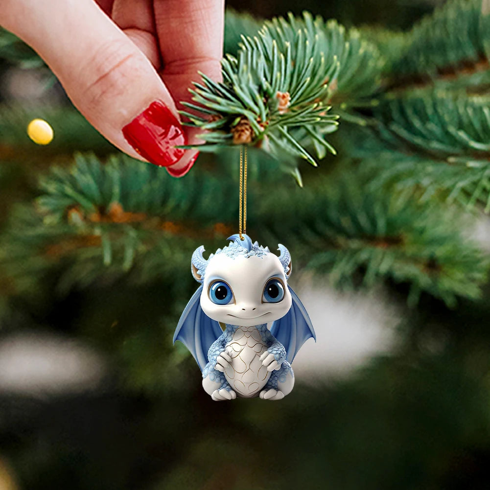 Fly Dragon 8cm Christmas Tree Hanging Ornaments