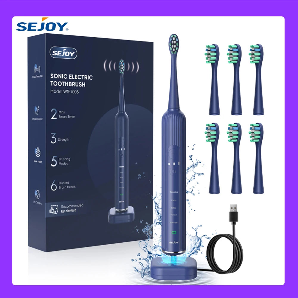 Oral Cleaning Personal Sonic Electric Toothbrush 5 Modes