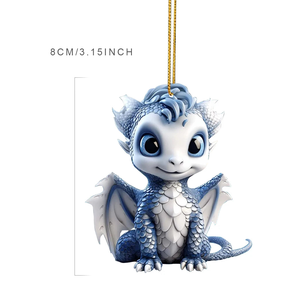 Fly Dragon 8cm Christmas Tree Hanging Ornaments