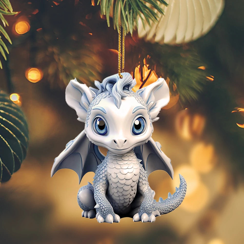 Fly Dragon 8cm Christmas Tree Hanging Ornaments