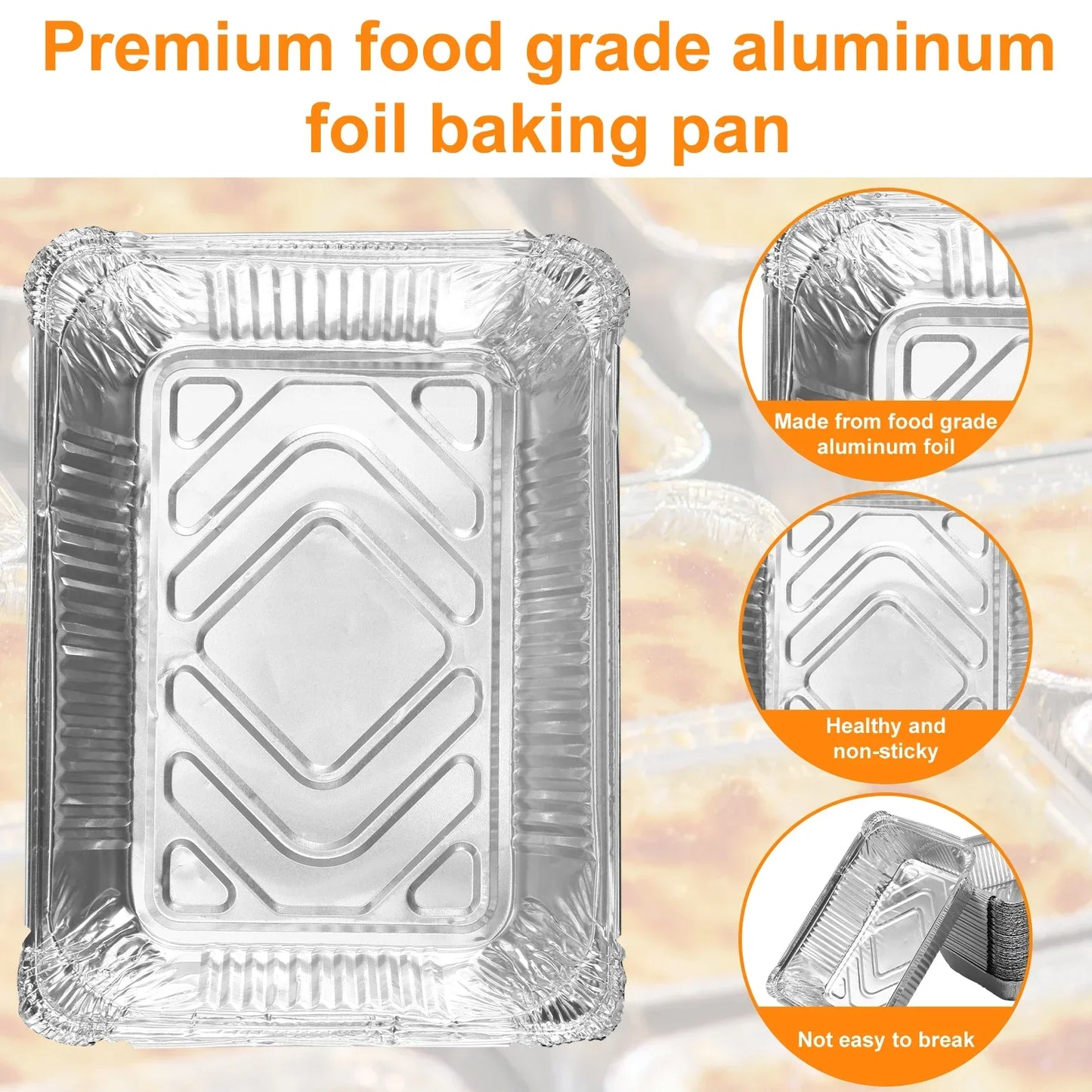 50/100Pcs Aluminum Foil Trays