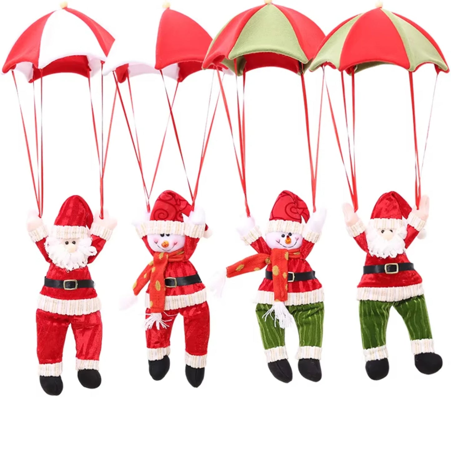 Christmas Doll Parachute Santa Claus Snowman  Ceiling Decorations New Year Xmas Shopping Mall Hanging Pendant Ornaments