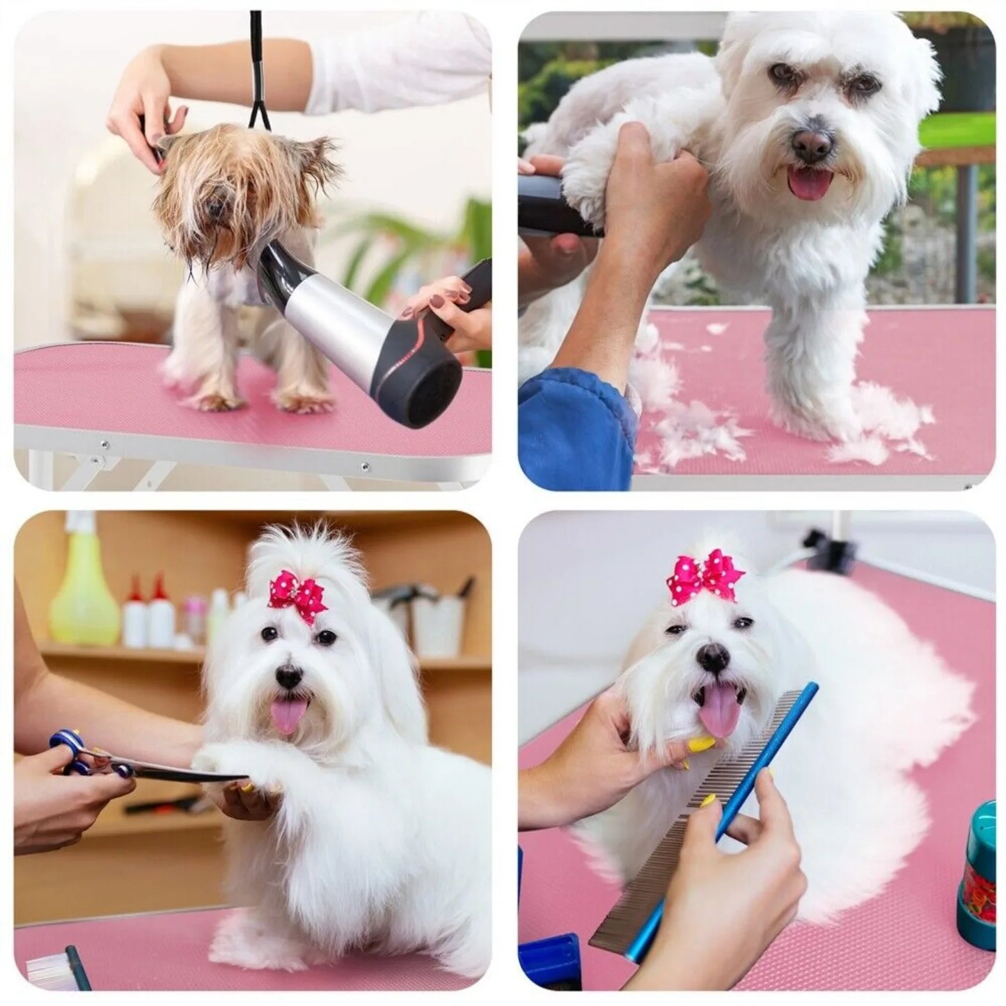 36" Foldable Dog /Cat Trimming Table w/ Tool Shelf