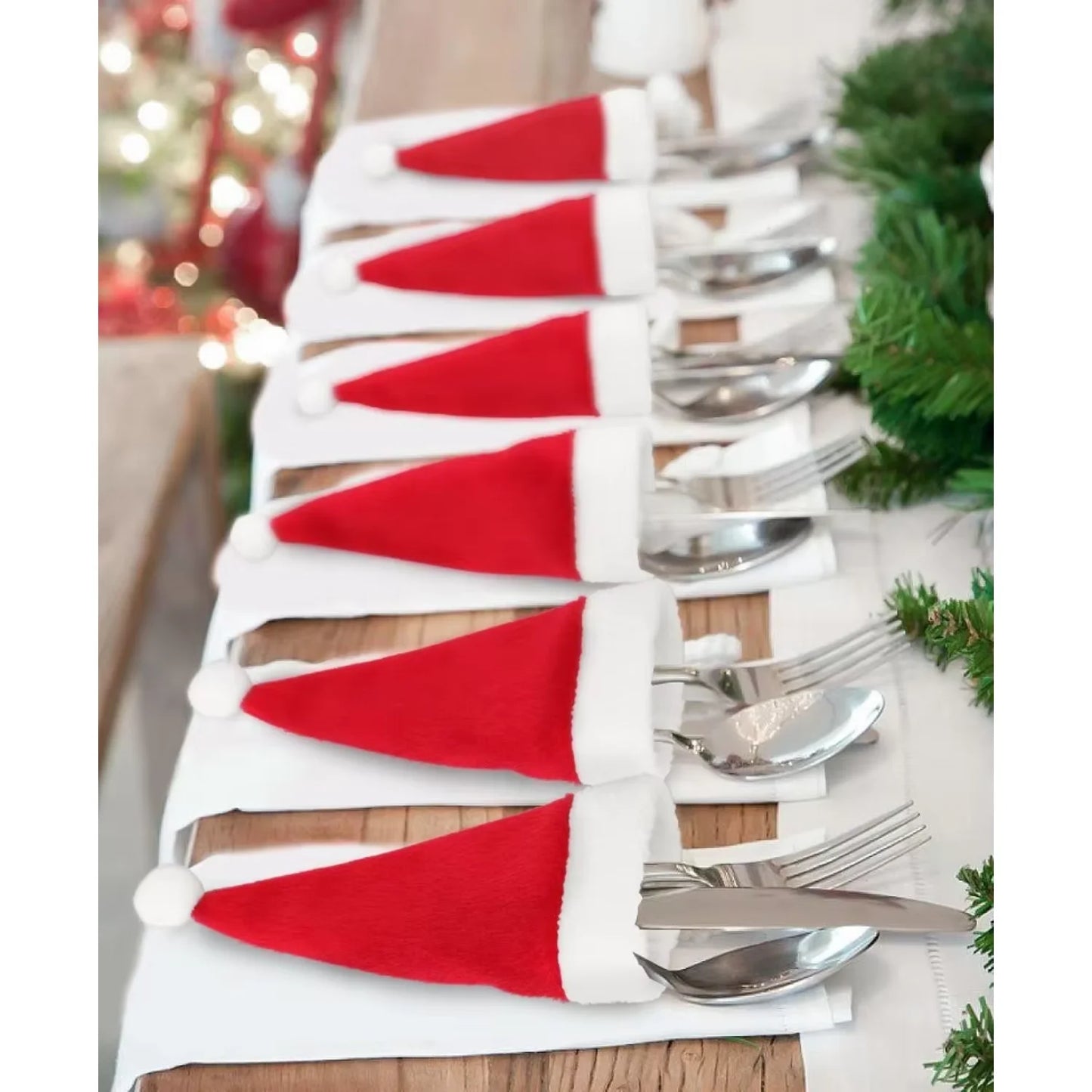 Tableware Holder  Christmas Hat Cutlery  Decor