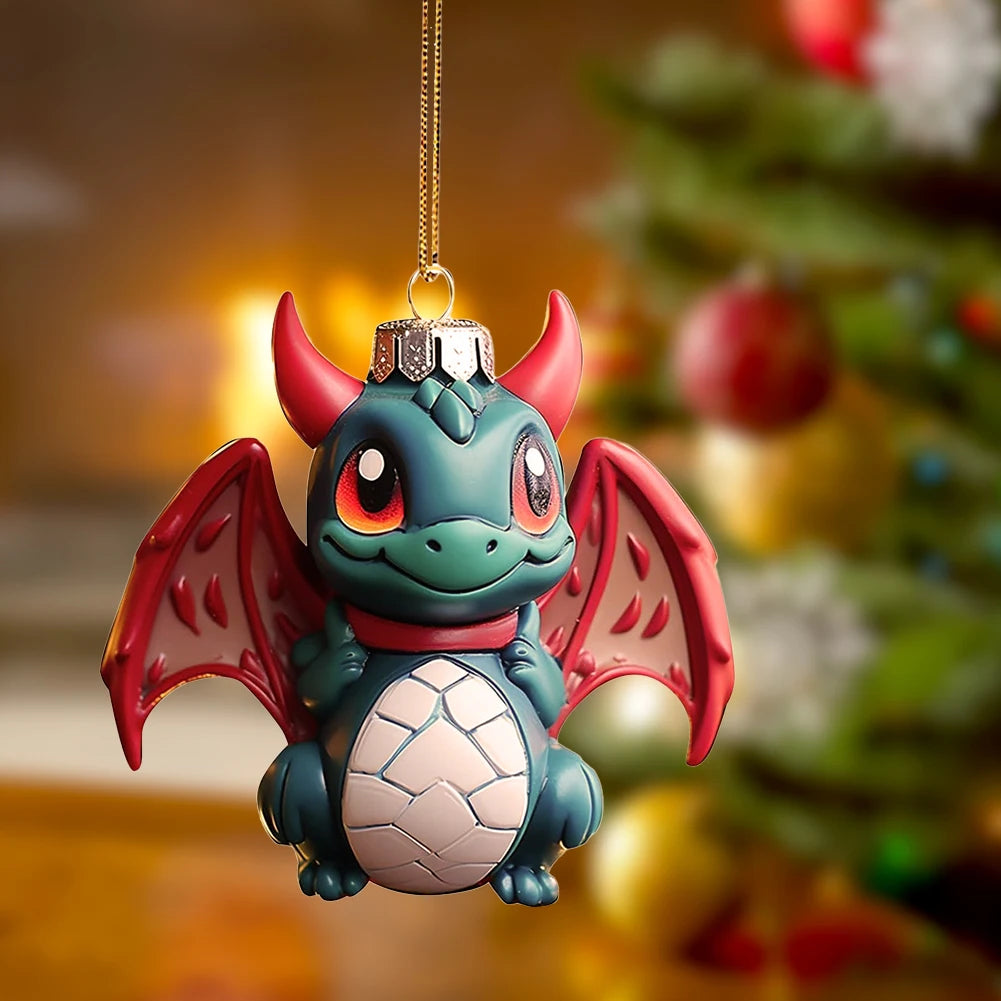 Fly Dragon 8cm Christmas Tree Hanging Ornaments