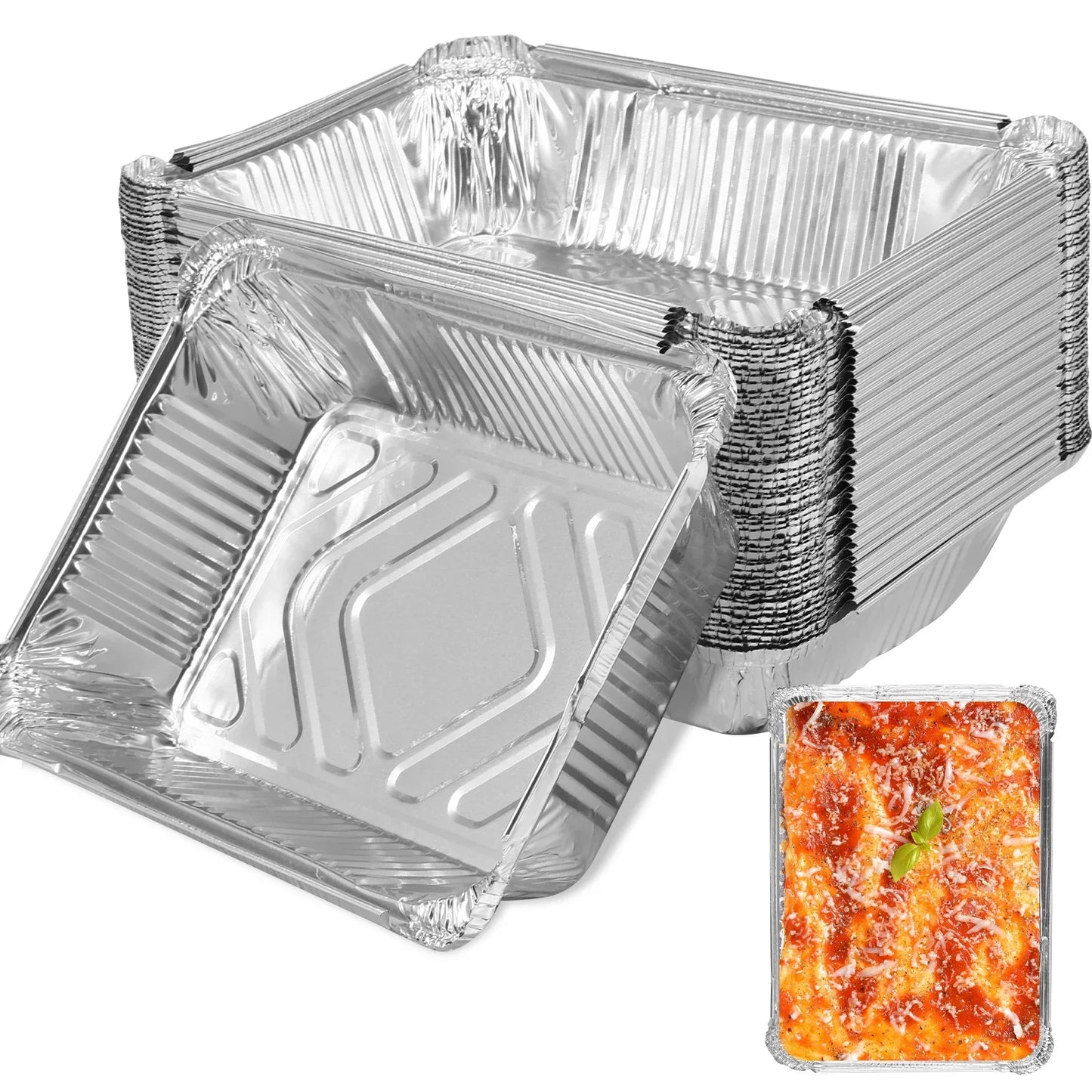 50/100Pcs Aluminum Foil Trays