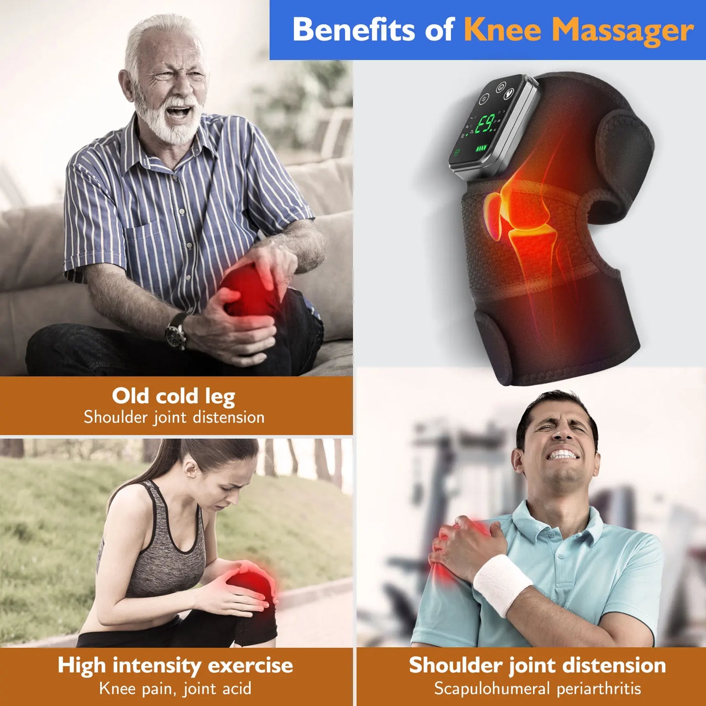 Electric Heating Shoulder Massage  Knee Massager Elbow Support