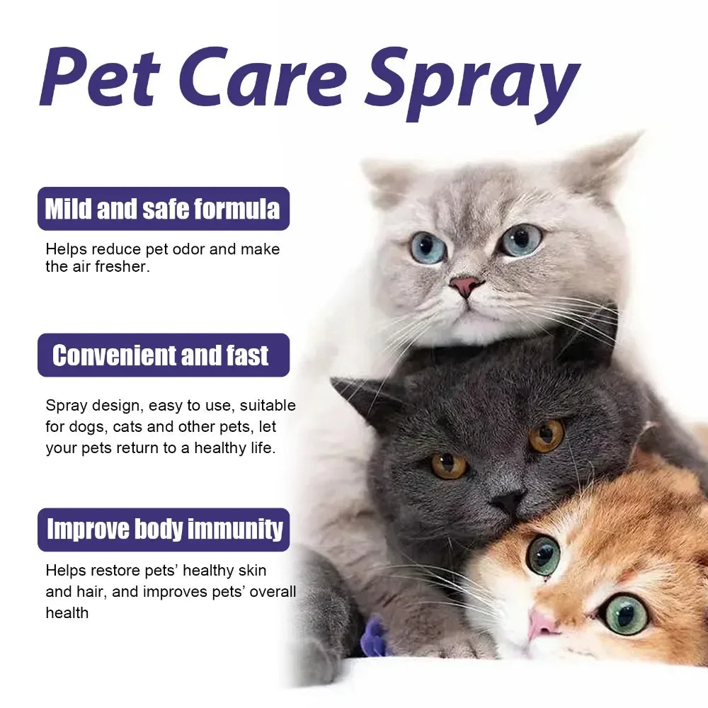 Antibacterial Spray Pet cat and dog Skin Wound  Itchy Repair spray