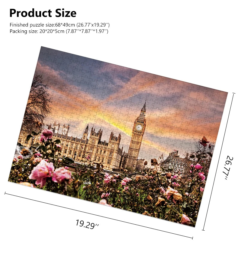 London Big Ben Jigsaw Puzzle 1000 Pieces for Adults