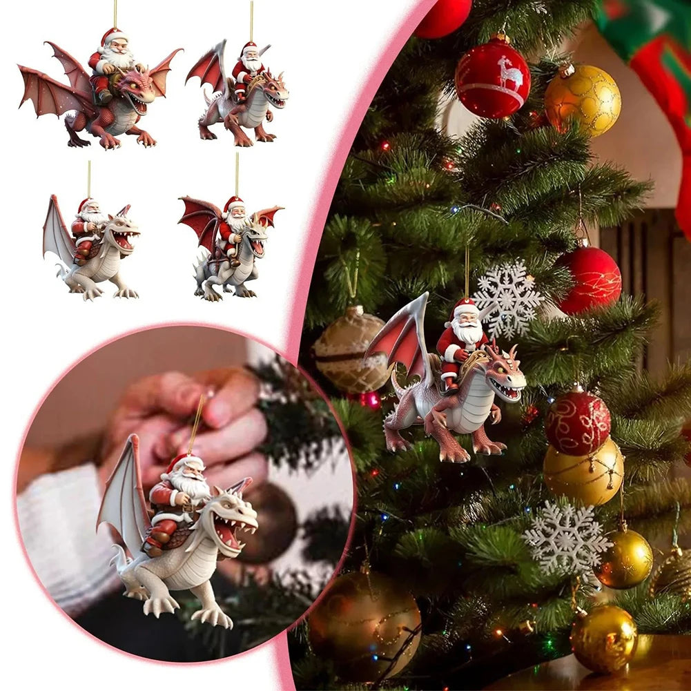 Fly Dragon 8cm Christmas Tree Hanging Ornaments