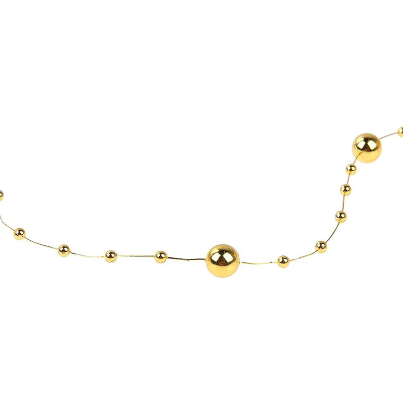 10m DIY Gold Chain Silver Beads