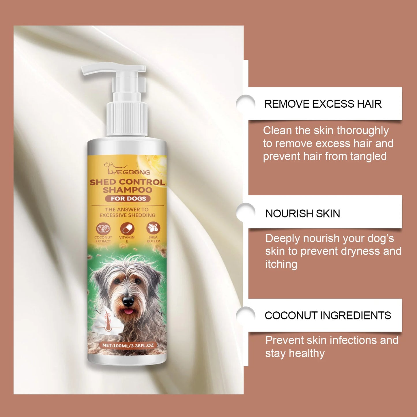 100ml Dog Shampoo. Vitamin Essence bubble bath Cleaning