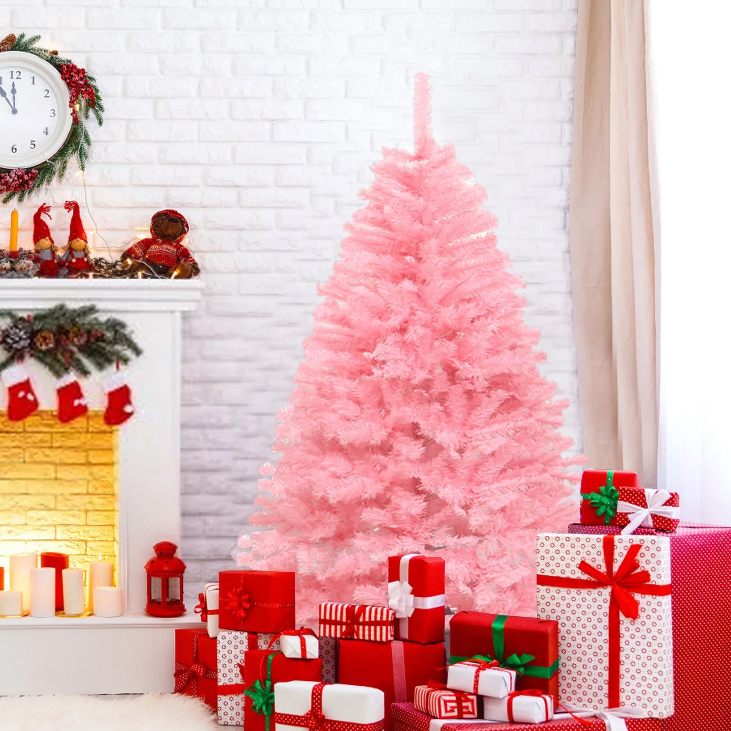 1.8m/6ft Pink Artificial Christmas Pine Tree