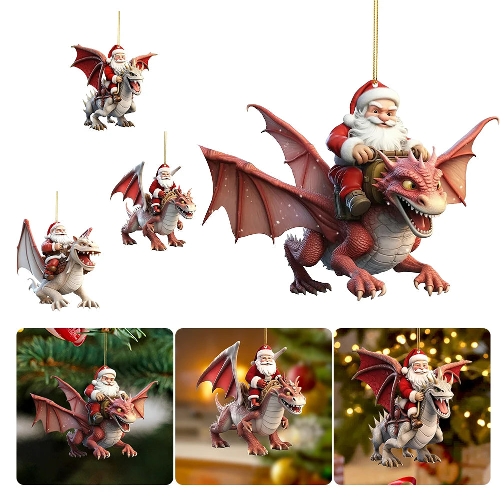 Fly Dragon 8cm Christmas Tree Hanging Ornaments